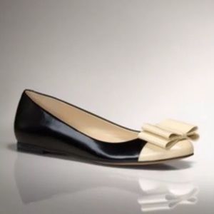 Talbots Black & Tan Lyla Tuxedo Flats Pongee 7.5N